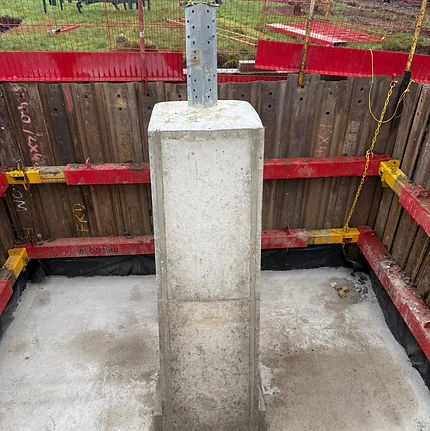 New build transmission tower foundation